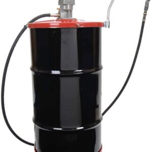 Lincoln 4417 Portable Air Operated High-Pressure Industrial 40:1 Pneumatic Single Acting Grease Pump, Drum Cover, Dolly, Follower, Control Valve and 7 Foot Hose