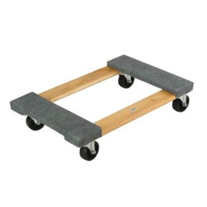 hardwood dolly - carpeted deck ends, 36 x 24, 1000 lb. capacity