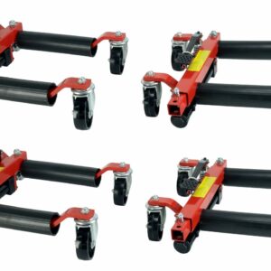 (4) Dragway Tools 12" Hydraulic Wheel Dolly Vehicle Positioning Jack Lift Hoist