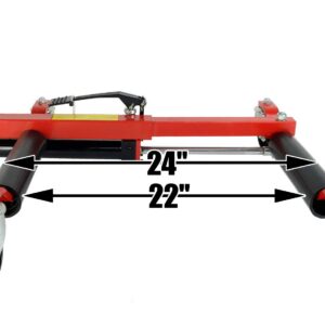 (4) Dragway Tools 12" Hydraulic Wheel Dolly Vehicle Positioning Jack Lift Hoist