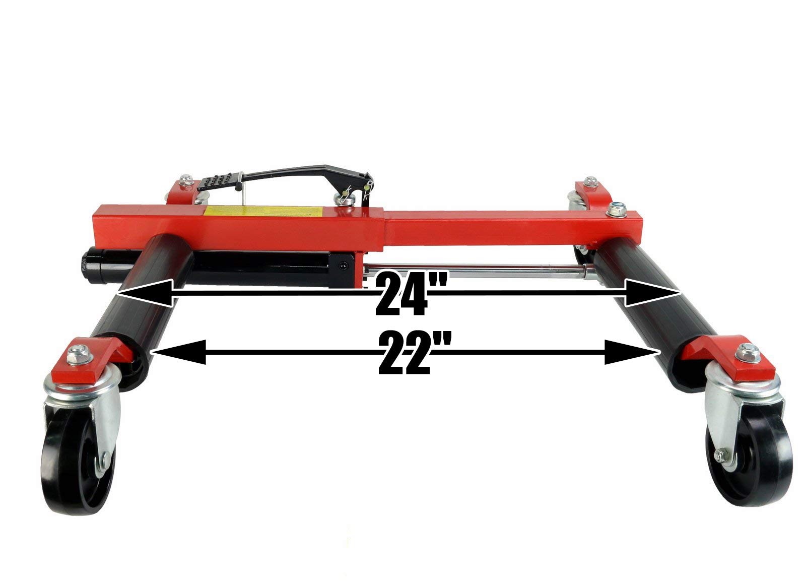 (4) Dragway Tools 12" Hydraulic Wheel Dolly Vehicle Positioning Jack Lift Hoist