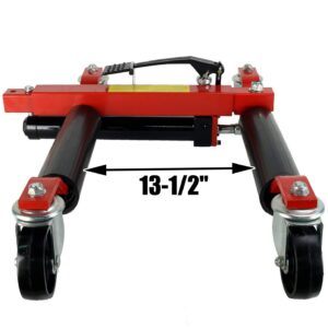 (4) Dragway Tools 12" Hydraulic Wheel Dolly Vehicle Positioning Jack Lift Hoist