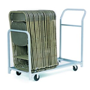 Raymond Folded and Stacked Chair Tote with Hard Rubber Casters, 300 lbs Load Capacity, 50-3/4" Length x 22" Width