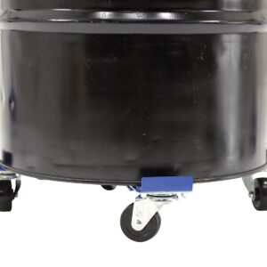 Vestil Drum-X-H Steel Mobile Drum Dolly-Adjustable with Hard Rubber Wheels 25-7/8 in. x 25-7/8 in. 5-5/16 in. 1000 Lb. Capacity Blue