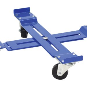 Vestil Drum-X-H Steel Mobile Drum Dolly-Adjustable with Hard Rubber Wheels 25-7/8 in. x 25-7/8 in. 5-5/16 in. 1000 Lb. Capacity Blue