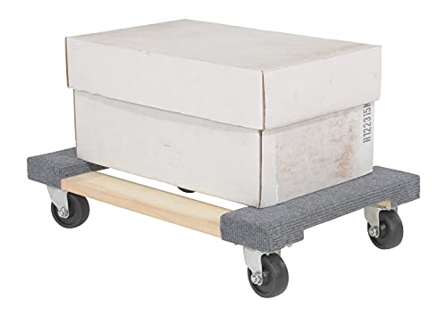 Vestil HDOC-1624-9 Hardwood Dolly with Carpet End, 900 lbs Capacity, 24" Length x 16" Width x 5-3/4" Height Deck