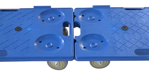 Vestil PCS-1626 Plastic Interlocking Dolly with Polypropylene Caster, 250 lbs Capacity, 16” Width x 26” Length x 6-1/2” Height , Deck Height