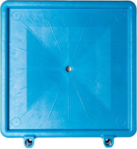 Carlisle FoodService Products E-Z Glide Warewashing Rack Dolly Dishwashing Rack Dolly with Drain for Kitchen and Restaurants, Plastic, 22.5 x 22.5 x 8 Inches, Blue