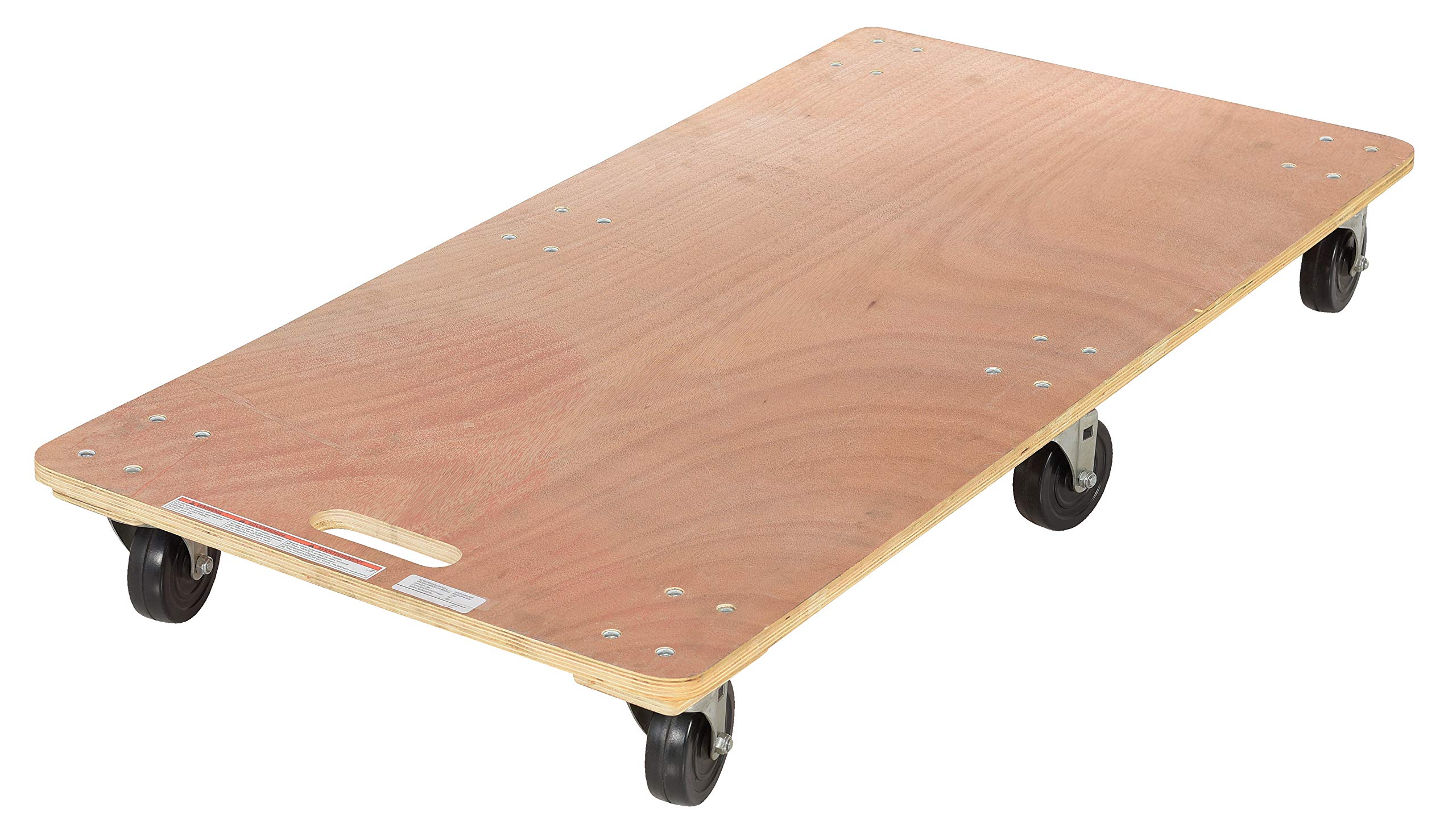 Vestil HDOS-2448-6SW Hardwood Solid Deck Dolly 47-1/4 in. x 23-1/2 in. x 6-1/4 in. 1200 Lb. Capacity