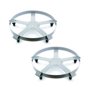 2 drum dolly 55 gal 5 wheel swivel casters heavy steel frame easy roll 1250 lbs