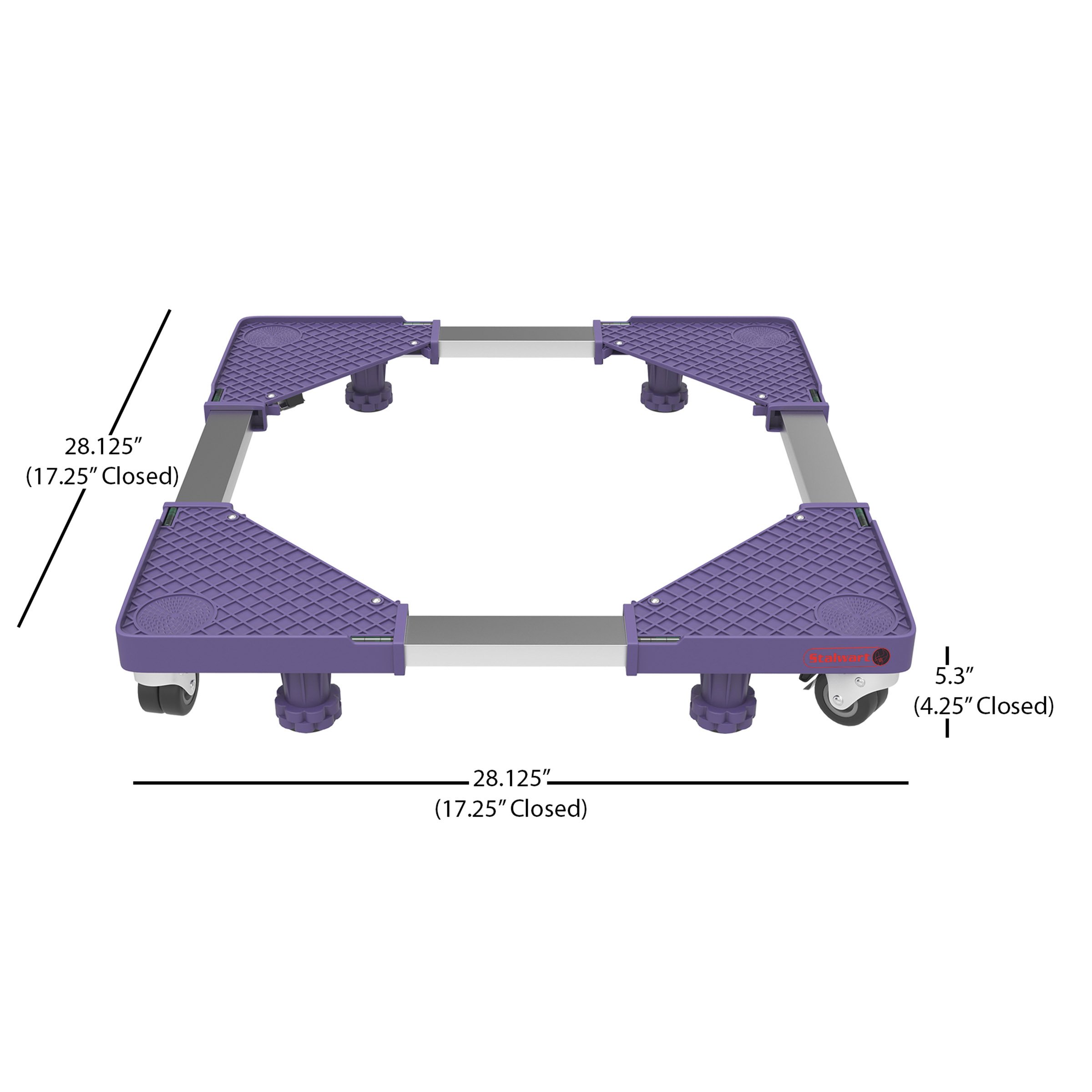 Multi Purpose Dolly With 4 feet, Locking Swivel Wheels, Levels and Adjustable Base for Moving Washer, Dryer, Appliances- 1100 Lbs Capacity By Stalwart