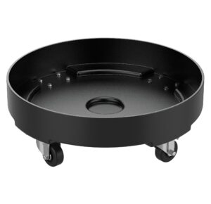 vestil drum-dp-ld-30-bk polyethylene light duty drum dolly 30 gallon 19-3/4 in. x 19-3/4 in. x 8-7/16 in. 300 lb. capacity black