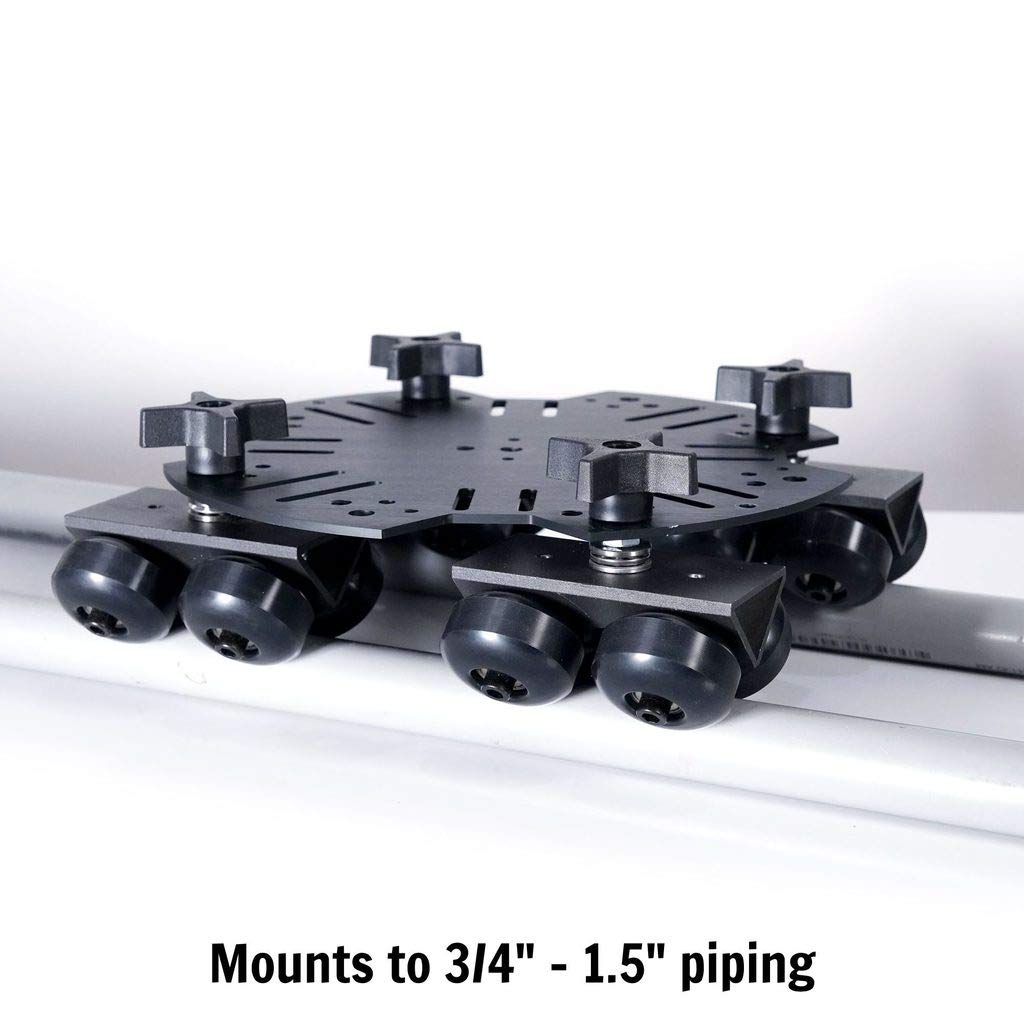 SolidTrax Universal Track Dolly DIY Wheels - Set of 4 - Works with Modus System