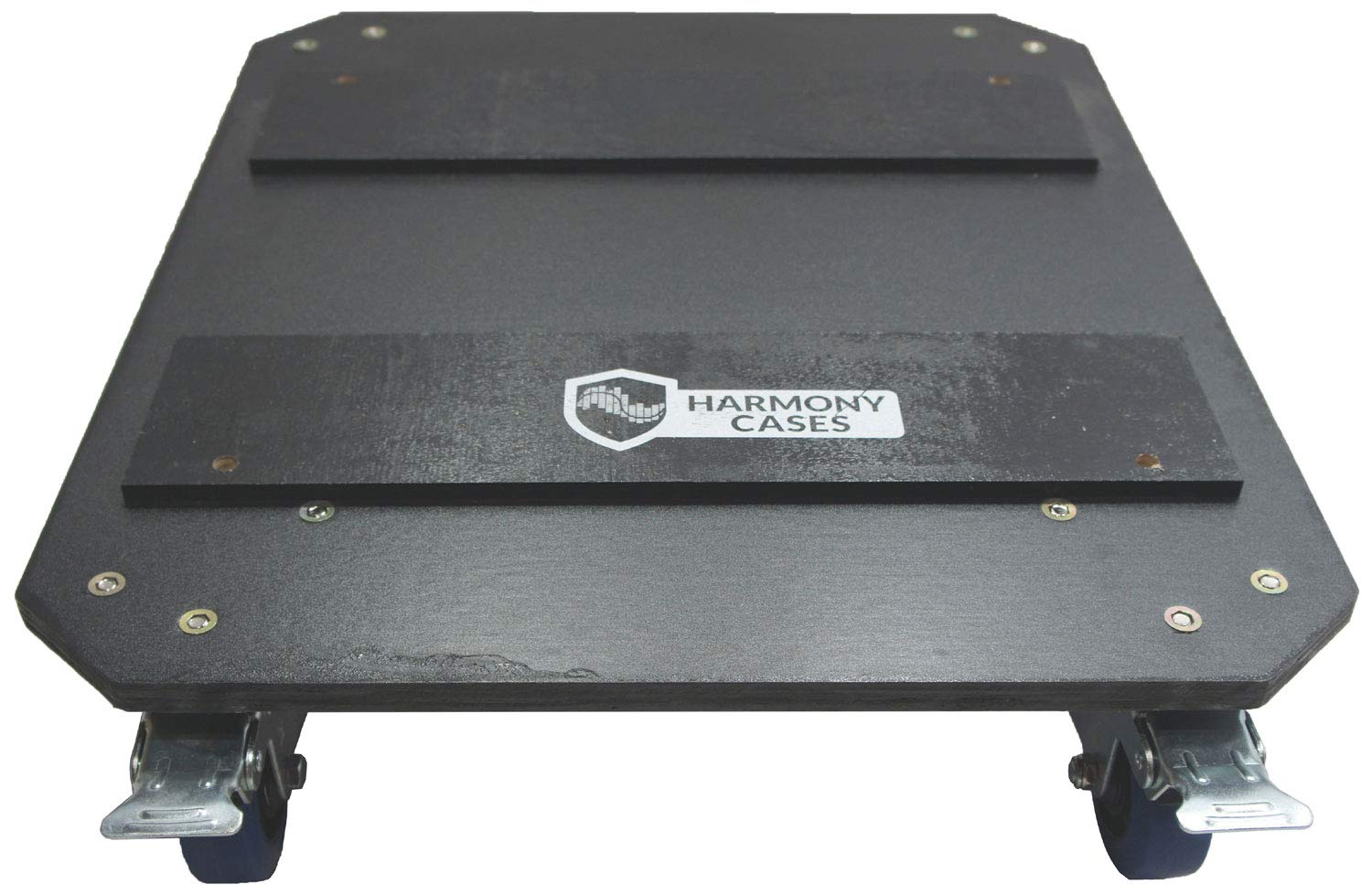 Harmony Audio Case HCWAD Dolly Road Gear Transport Plate with 3.5" Wheels & Brakes