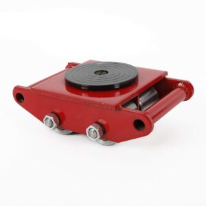 Machinery Mover,Industrial Dollies, 8-Ton/17,600Lbs, 26400lbs 12T Machinery Mover Roller Dolly with 360°Swivel Top Plate with 6/8 Polyurethane Wheels (Red) (Red, 6T 13,200 lbs Steel Wheel)