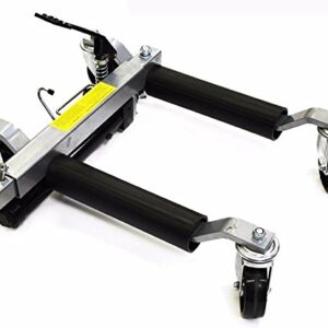 XtremepowerUS Wheel Dolly Hydraulic Car Positioning Dollies (Pair) 2PC Positioning Jack Truck Rv Trailer Jack/Dolly Foot Pedal, 1500LBS