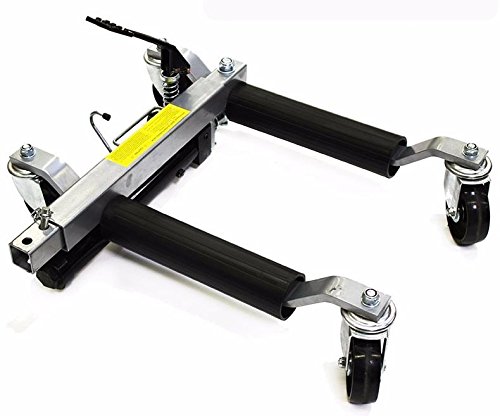 XtremepowerUS Wheel Dolly Hydraulic Car Positioning Dollies (Pair) 2PC Positioning Jack Truck Rv Trailer Jack/Dolly Foot Pedal, 1500LBS