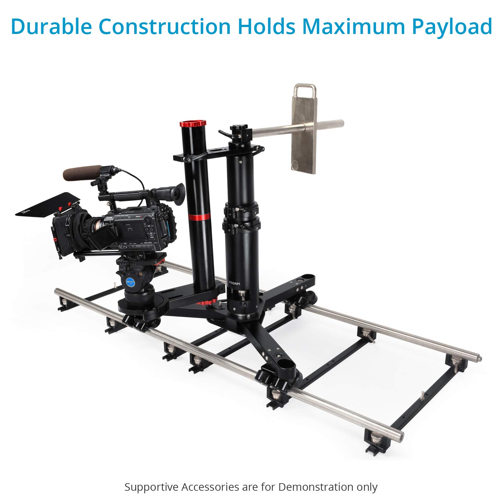 PROAIM Anchor Dolly Track Wheel Set Compatible with 1-2" Tracks. Works with Both Straight & Curved Tracks. Robust & Durable Construction (DW-ANCR)