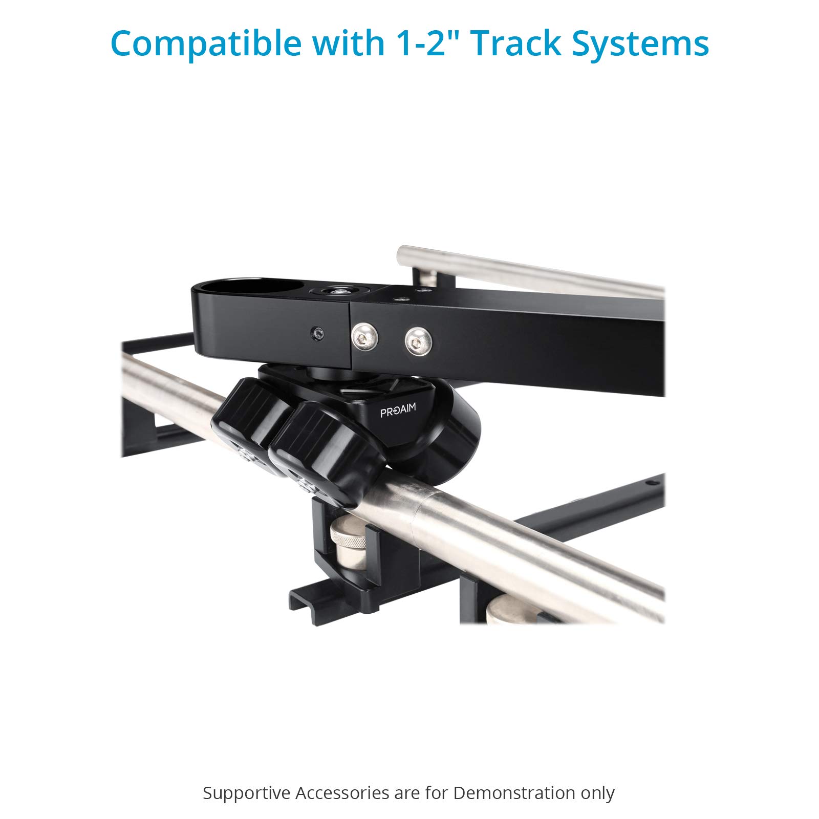 PROAIM Anchor Dolly Track Wheel Set Compatible with 1-2" Tracks. Works with Both Straight & Curved Tracks. Robust & Durable Construction (DW-ANCR)