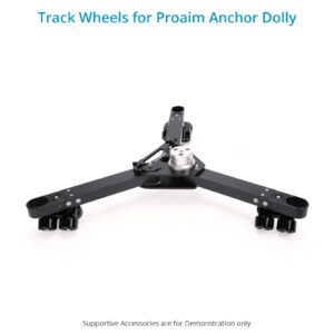 PROAIM Anchor Dolly Track Wheel Set Compatible with 1-2" Tracks. Works with Both Straight & Curved Tracks. Robust & Durable Construction (DW-ANCR)