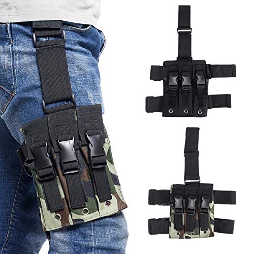 Small For Tactical Motorcycle Riding Men's Canvas Hip Fanny Pack Waist Thigh Drop Leg Bag (Color : Camouflage)