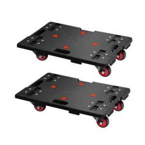 2pcs moving dolly, heavy duty furniture rolling mover, interlocking moving dolly with 4 wheels for couch boxes heavy items, 23.6 x 15.9 inch 330 lbs capacity each count