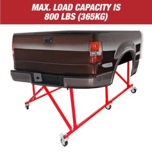 Pick Up Bed Dolly - Easily Fold Large Auto Body Truck Bed Cart That Holds up to 800 lbs