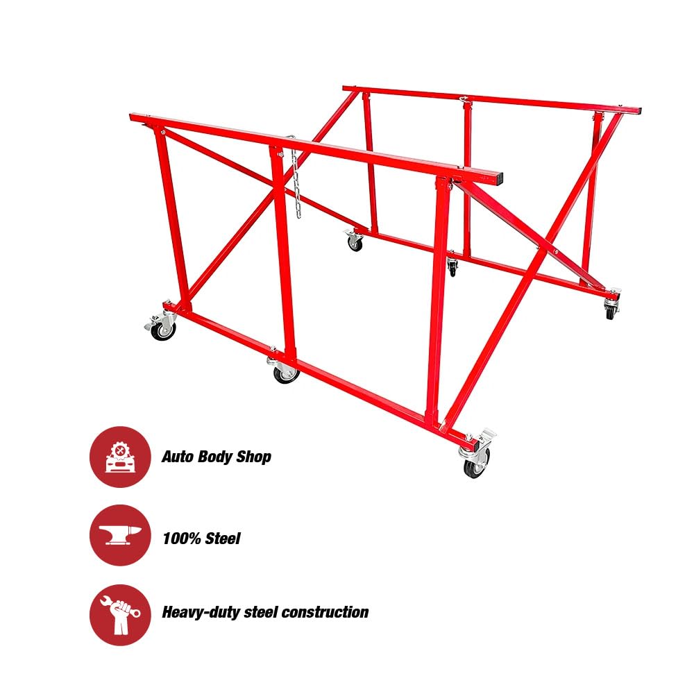 Pick Up Bed Dolly - Easily Fold Large Auto Body Truck Bed Cart That Holds up to 800 lbs