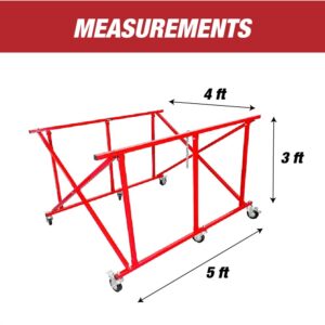 Pick Up Bed Dolly - Easily Fold Large Auto Body Truck Bed Cart That Holds up to 800 lbs