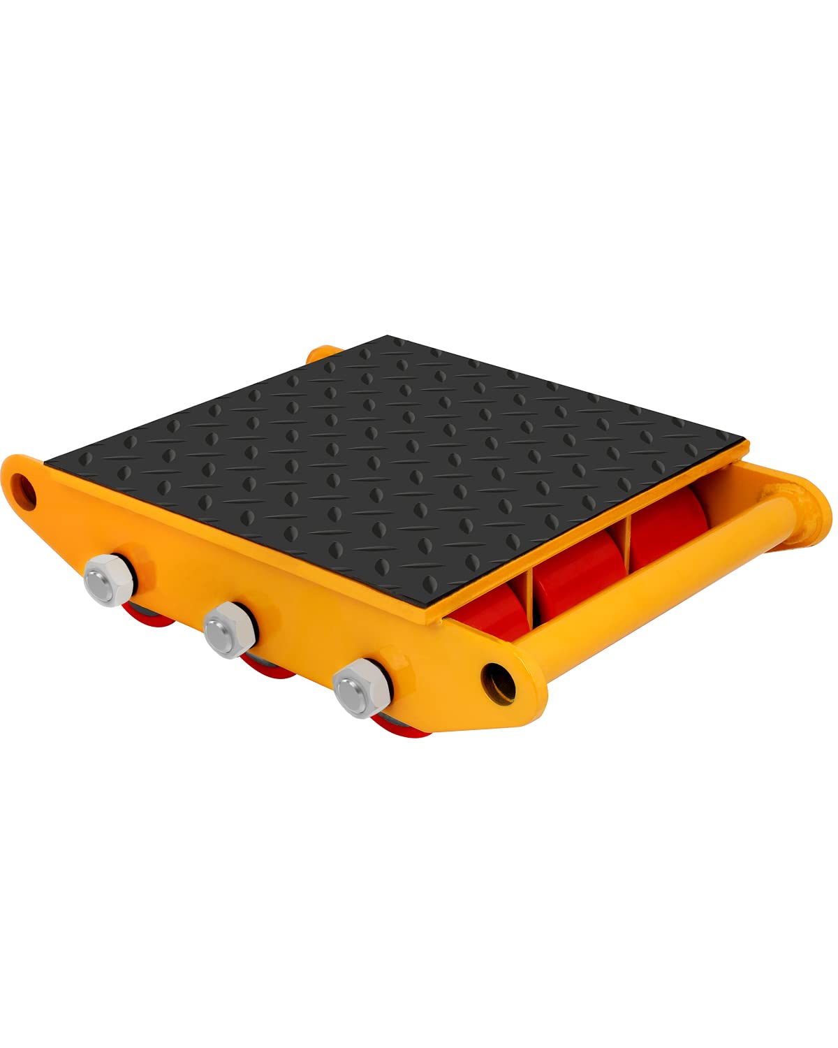 GCCSJ 15T Machinery Skate Dolly, 33000lbs Machinery Moving Skate Machinery Mover Skate with Non-Slip Belt and 9 PU Rollers, Dolly Machinery Skate for Industrial Moving Equipment