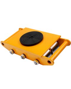 gccsj 8t machinery skate dolly,17600lbs machinery moving skate machinery mover skate with 360° rotation cap and 6 steel rollers, dolly machinery skate for industrial moving equipment