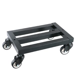 FMhotu 4-Wheel Furniture Dolly for Fridge, Luggage and Large Items, 18x12x6 inch, 360-Degree Adjustment, Sturdy Black Cart-Move Heavy Furniture and Items with Ease