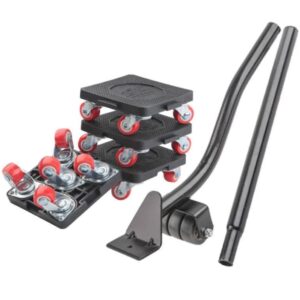 Heavy Duty Furniture Mover Dolly Set with Lifter, 360° Rotation 5-Wheel Furniture Dollies, 400kg/800Lbs Capacity Heavy Stuff Moving Tool Set