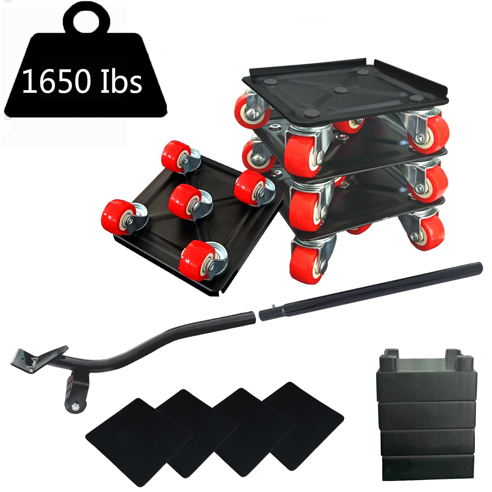 Furniture-Dolly-Furniture-Movers with-5-Wheels, Furniture Sliders Lifters Tool Set for Moving Heavy Duty, Furniture Dollies, Max Capacity 1650Ib