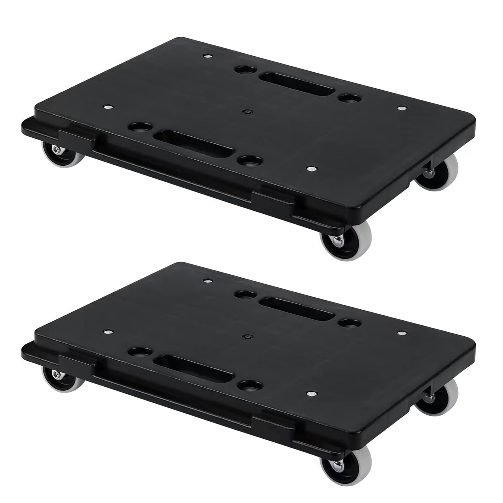 okkoCoin Furniture Dolly, Moving Dolly Furniture Mover 4 Wheels Heavy Duty Small Flat Dolly Cart Portable Dollies with Wheels 2 Pack,16.3 x 11.4 inch 500 Lbs Capacity Each Count, Black