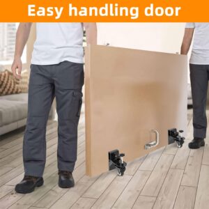 2 Pcs -Door Installation Tool Kit - Heavy-Duty Door Dolly and Door Lifter,Installation Tool for Doors 0.8 to 2.3 Inches Thick and 800 Lbs - Maximize Installation Efficiency