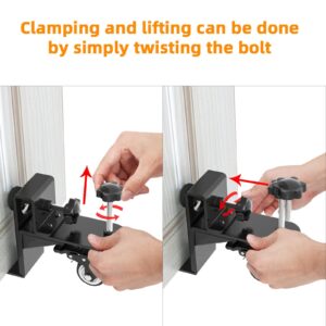 2 Pcs -Door Installation Tool Kit - Heavy-Duty Door Dolly and Door Lifter,Installation Tool for Doors 0.8 to 2.3 Inches Thick and 800 Lbs - Maximize Installation Efficiency