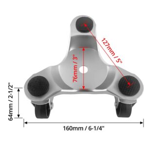 6" Steel Tri-Dolly 4 pcs, 200 lbs Load Capacity, Great for Moving Furniture & Appliances, Durable and Easy to Use，Furniture Moving Dolly with 1 x Furniture Lifter