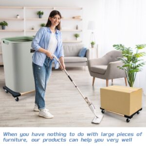 Kigley 2 Pcs Furniture Moving Dolly 2000LBS 18 x 30 Inch Furniture Dolly 4 Wheels Wood Dolly Furniture Movers with Wheels Appliance Dolly for Moving Supplies