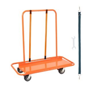 heavy duty dolly panel dolly drywall sheet board cart with 5" swivel wheels 3000lbs load platform truck cart plywood dolly for wall panel, wood panel, sheetrock granite sheet tile dolly cart