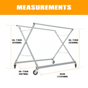 KUAFU Universal Pick Up Truck Bed Dolly Foldable Auto Body Transporter Truck Bed Cart