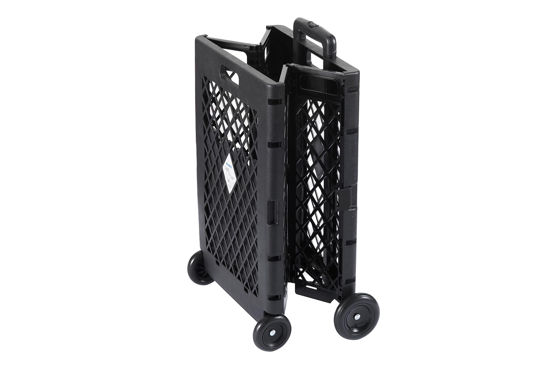 Foldable Portable Shopping Cart with Wheels -Rolling Utility Cart/Folding Dolly - 55/80Lbs Capacity-Large