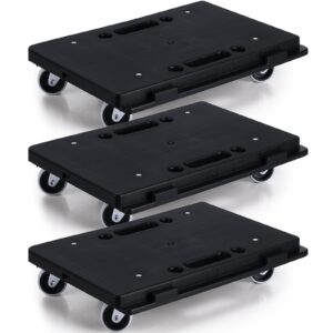 datanly 3 pack furniture dolly moving dolly connectable furniture movers 16.3 x 11.4 inch 500 lbs capacity each count 4 wheels heavy duty small flat dolly cart portable dollies with wheels, black