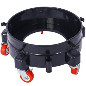 5 Gallon Bucket Dolly, 250Lbs Load Capacity 5-Piece 360-degree Swiveling Casters, Heavy Duty Large Barrel Dolly with Safe Lo