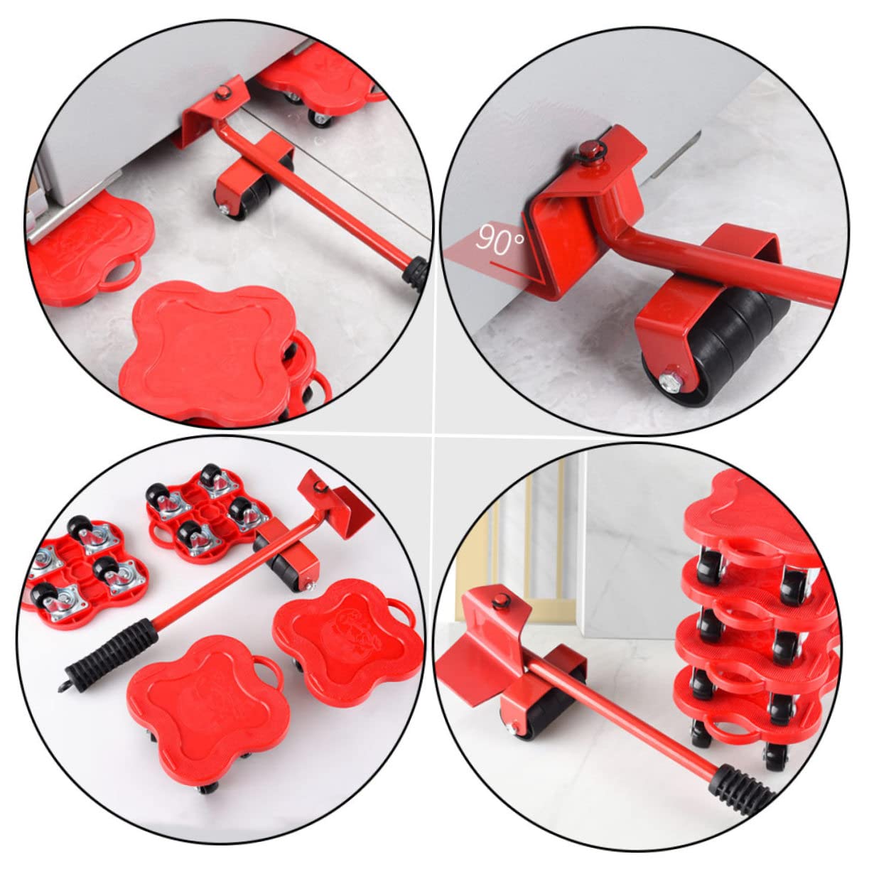 1 Set Moving Tools Bed Moving Shifter Moving Pulley Office Furniture Moving Tool Heavy Furniture Moving Tool Furniture Carrier Furniture Moving Device Pry Bar Moving Pad Slider