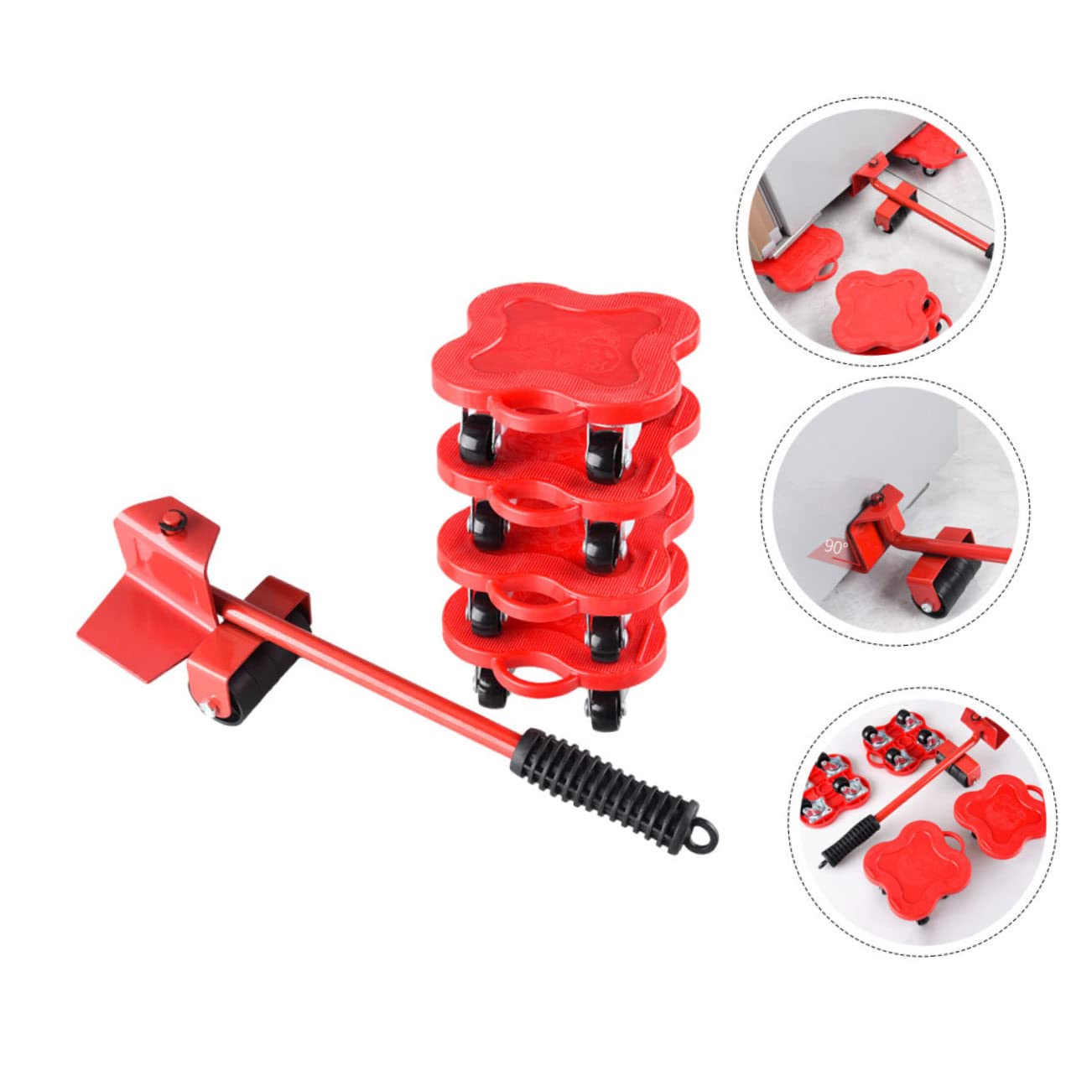 1 Set Moving Tools Bed Moving Shifter Moving Pulley Office Furniture Moving Tool Heavy Furniture Moving Tool Furniture Carrier Furniture Moving Device Pry Bar Moving Pad Slider