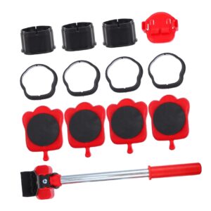 1 set moving artifact heavy furniture mover furniture mover slider furniture lifting tool heavy furniture moving pulley turnicate kit door knob cushion rubber household lifting rod