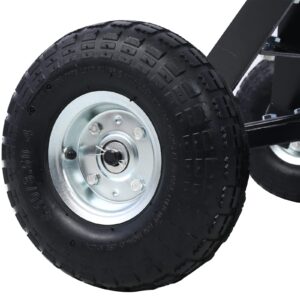 Trailer Dollies, Adjustable Trailer Dolly Steel Trailer Mover Boat Trailer Dolly with 1-7/8 Inch Balls 44" Extra-Long Handle 600 Lbs Capacity with Pneumatic Tires & Mounting for Moving RV Trailer