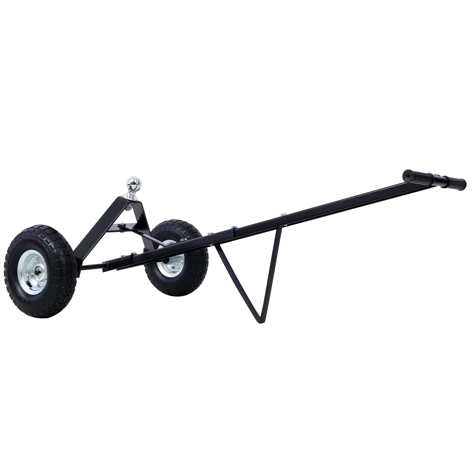 Trailer Dollies, Adjustable Trailer Dolly Steel Trailer Mover Boat Trailer Dolly with 1-7/8 Inch Balls 44" Extra-Long Handle 600 Lbs Capacity with Pneumatic Tires & Mounting for Moving RV Trailer