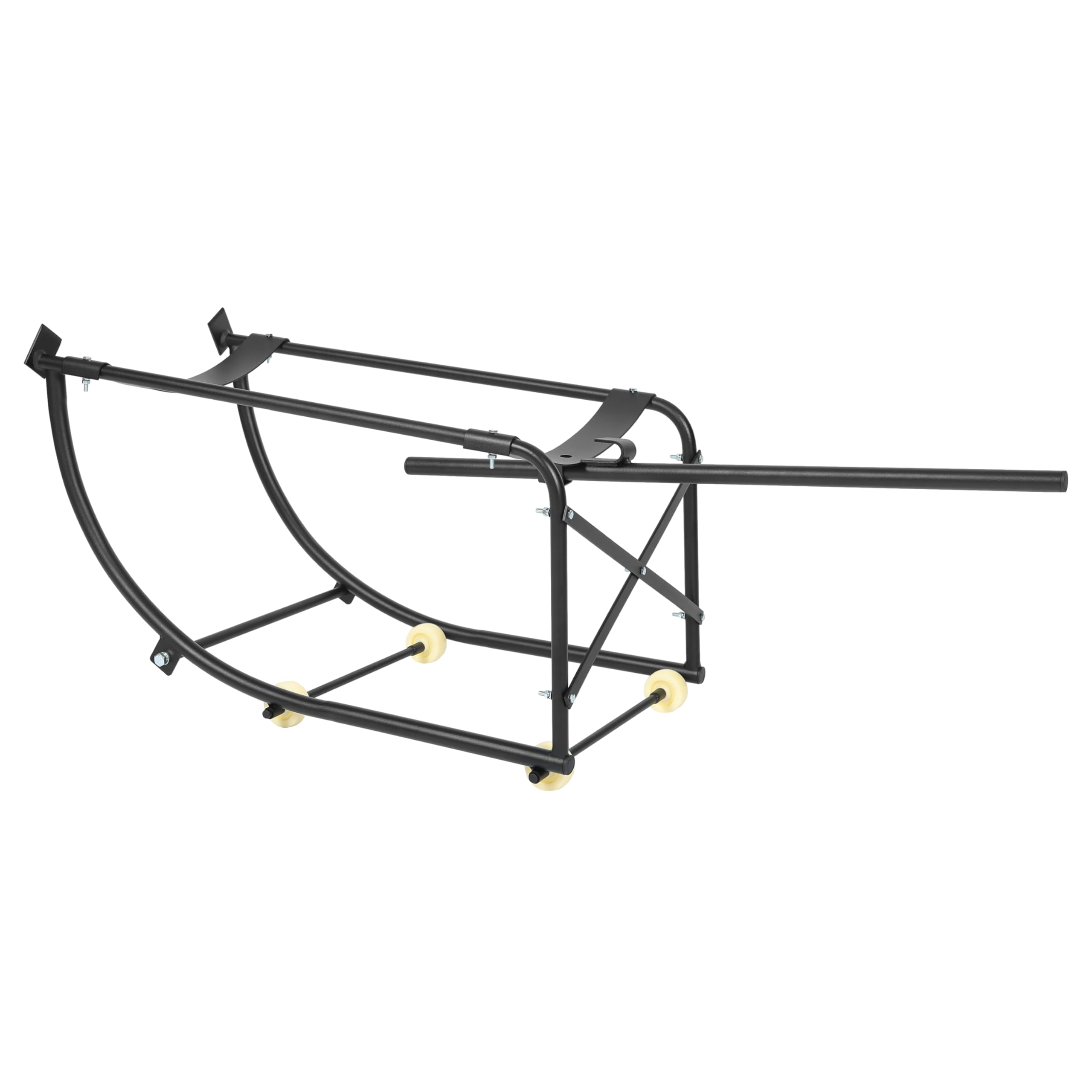 KUAFU Drum Cradle 600lbs Movable 55 Gallon Drums Cradle Drum Stand Black Powder Coated Steel